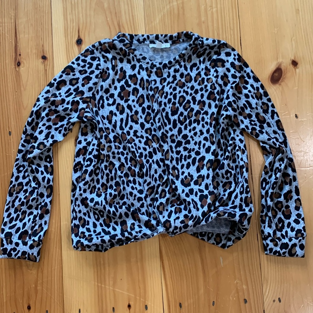 Girls size large, animal print long sleeved shirt
